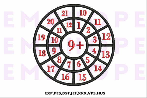 Addition Wheel 9: A Playful Math Design for Handmade Gifts