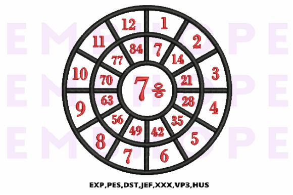 Division Wheel 7: A Playful Math Design for Holiday Crafts