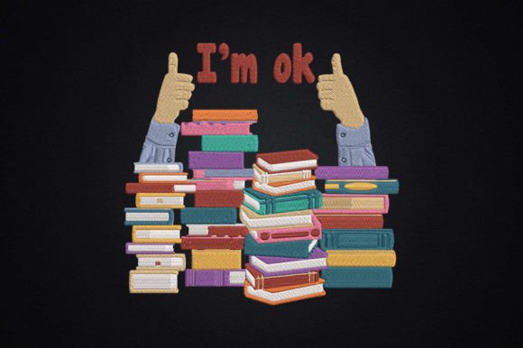 I'm Ok Funny Book Lover Saying: A Designer's Review