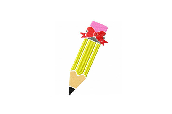 Pencil with Bow: A Cute School Embroidery Design Review