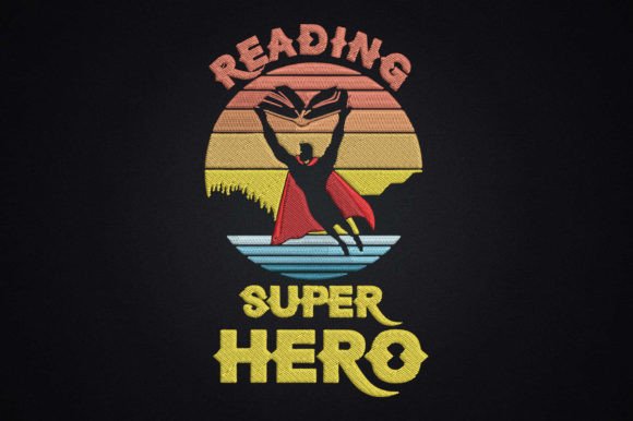 Super Hero Reading Book: A Charming Embroidery Design